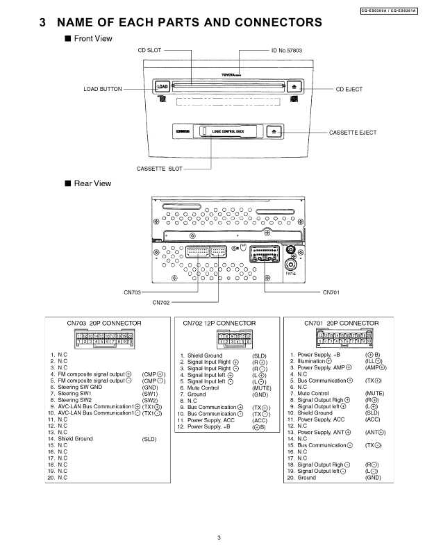Сервисная инструкция Panasonic CQ-ES0380A, ES0381A