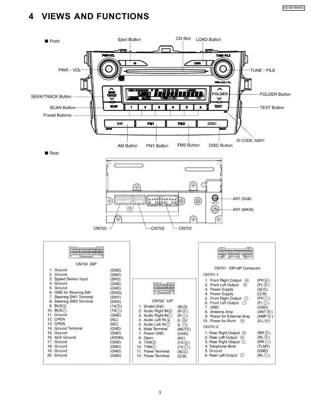 Сервисная инструкция PANASONIC CQ-ES7880AZ