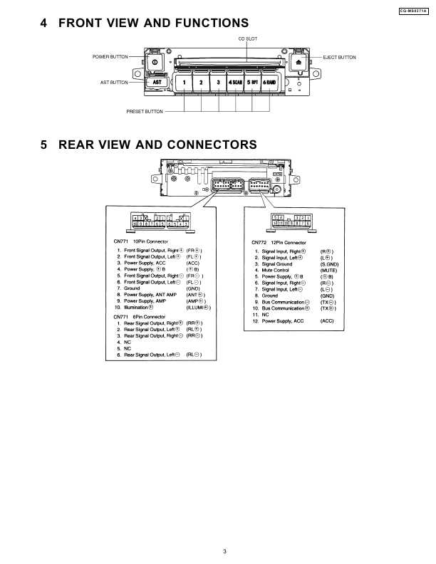 Сервисная инструкция TOYOTA Panasonic CQ-MS0371A