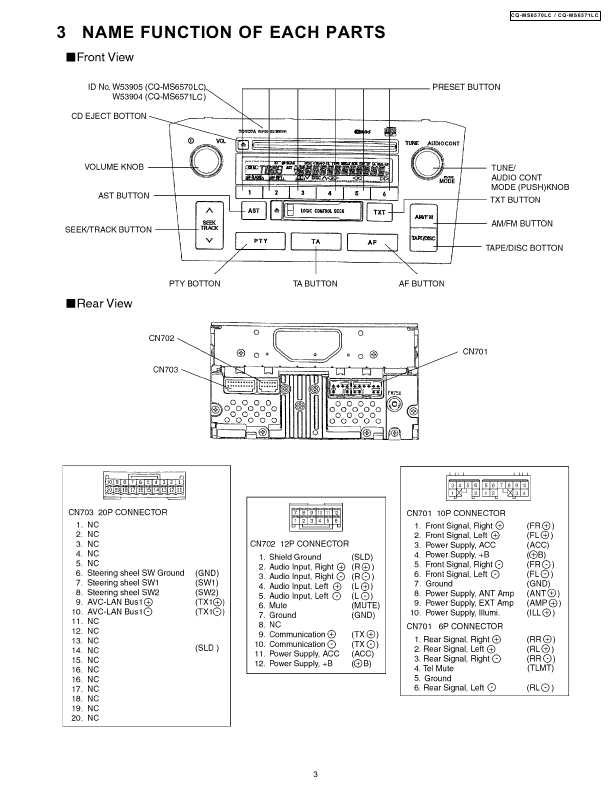 Сервисная инструкция Panasonic CQ-MS6570K, CQ-6571LC