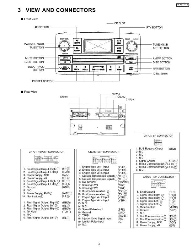 Сервисная инструкция TOYOTA Panasonic CQ-TS7471A