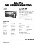 Сервисная инструкция PANASONIC CQ-TT5370A, CQ-TT3370A