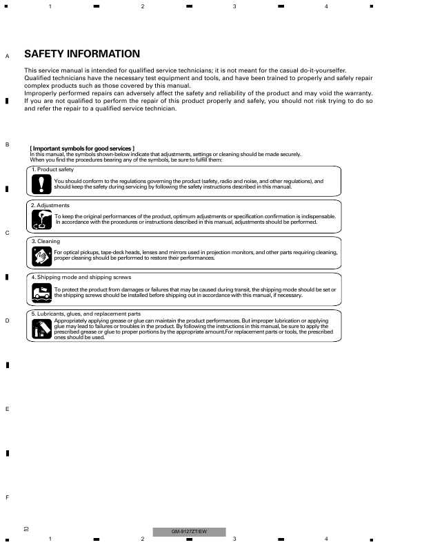 Сервисная инструкция Pioneer GM-9127, GM-9227