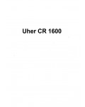 Сервисная инструкция Uher CR1600