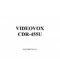 Сервисная инструкция Videovox CDR-455U