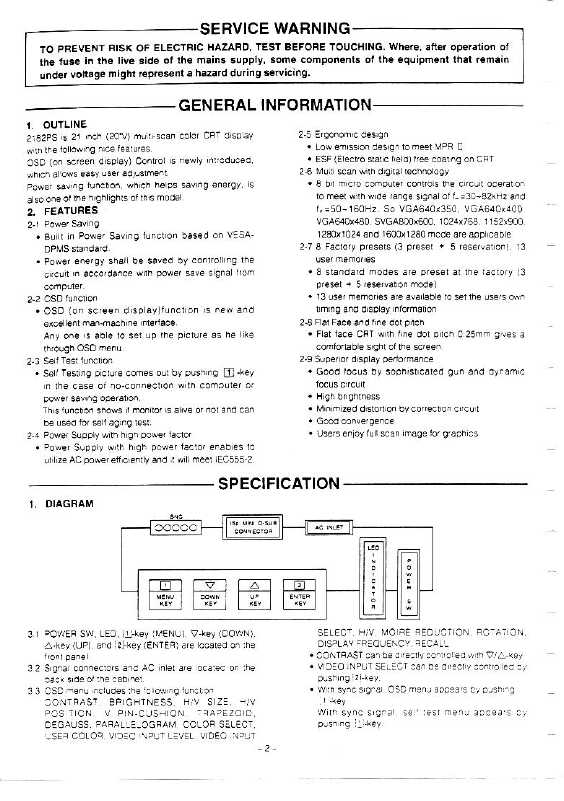 Сервисная инструкция Viewsonic 21PS (2182PS)