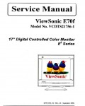 Сервисная инструкция Viewsonic E70F (VCDTS21756)