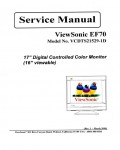 Сервисная инструкция Viewsonic EF70