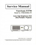 Сервисная инструкция Viewsonic PJ750 (VPROJ22826-1W)