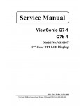 Сервисная инструкция Viewsonic Q7-1, Q7B-1 (VS10807)