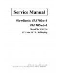 Сервисная инструкция Viewsonic VA1703W-1 VA1703WB-1 (VS11534)