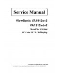 Сервисная инструкция Viewsonic VA1912W-2, VA1912WB-2 (VS10866)
