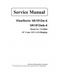 Сервисная инструкция Viewsonic VA1912W-4, VA1912WB-4 (VS10866)