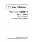 Сервисная инструкция Viewsonic VA2223W-3, VA2223WM-3 (VS12506)