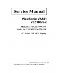 Сервисная инструкция Viewsonic VA521, VE510B, S-2 (VLCDS27996-1W)