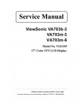 Сервисная инструкция Viewsonic VA703B-3, VA703M-3, VA703M-6 (VS11359)