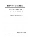 Сервисная инструкция Viewsonic VA720-1 (VLCDS23895-3W)