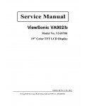 Сервисная инструкция Viewsonic VA902-1 VA902B-1 (VS10780)