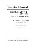 Сервисная инструкция Viewsonic VE175-2 VE175B-2 (VLCDS23895-6W-7W)