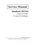 Сервисная инструкция Viewsonic VE175-3 (VS10231)