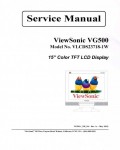 Сервисная инструкция Viewsonic VG500 (VLCDS23718-1W)