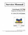 Сервисная инструкция Viewsonic VG700 (VLCDS23719-1W)