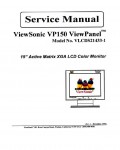 Сервисная инструкция Viewsonic VP150 (VLCDS21433-1)