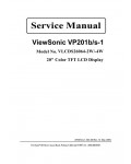Сервисная инструкция Viewsonic VP201B-1, VP201S-1 (VLCDS26064-2W, 4W)
