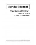 Сервисная инструкция Viewsonic VP2030B-1 (VS10772)