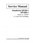 Сервисная инструкция Viewsonic VP720-1, VP720B-1 (VS10927)