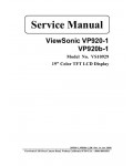 Сервисная инструкция Viewsonic VP920-1, VP920B-1 (VS10929)