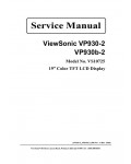 Сервисная инструкция Viewsonic VP930-2, VP930B-2 (VS10725)