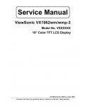 Сервисная инструкция Viewsonic VX1962WM-3, VX1962WMP-3