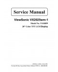 Сервисная инструкция Viewsonic VX2025WM-1 (VS10859)