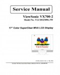 Сервисная инструкция Viewsonic VX700-2 (VLCDS23896-3W)