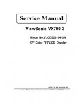 Сервисная инструкция Viewsonic VX700-3 (VLCDS26104-3W)