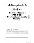 Сервисная инструкция WHARFEDALE PM-700