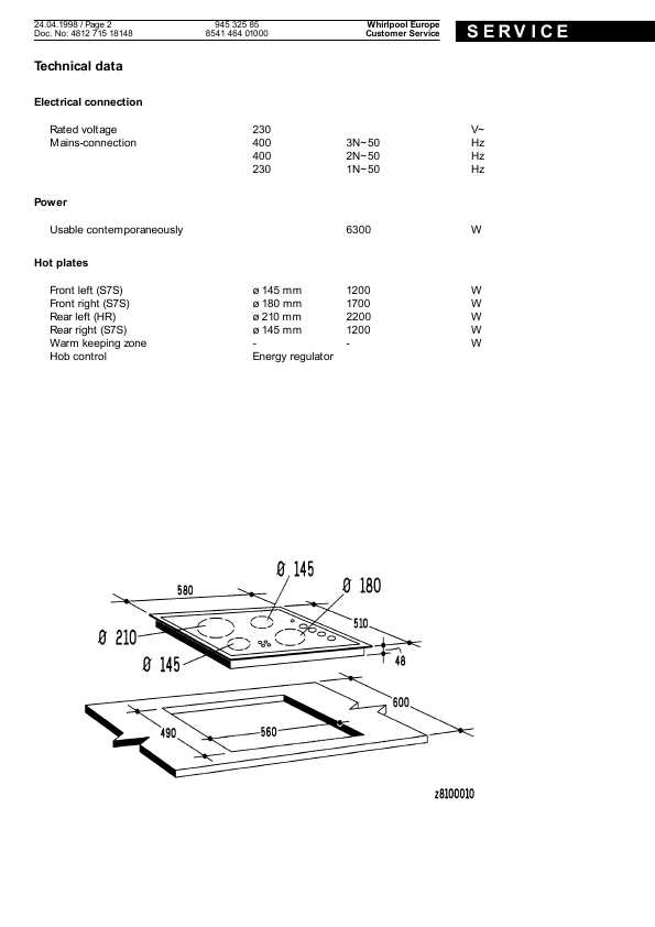 Сервисная инструкция Whirlpool HOB-423S