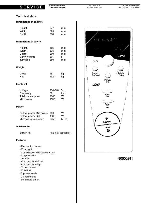 Сервисная инструкция Whirlpool MD-143