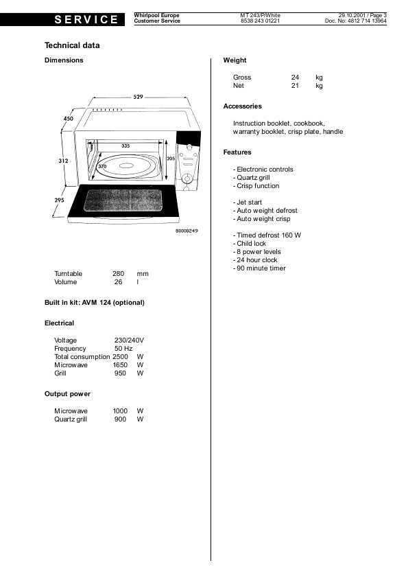 Сервисная инструкция Whirlpool MR-243