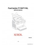 Сервисная инструкция XEROX FAXCENTRE-F116, F116L