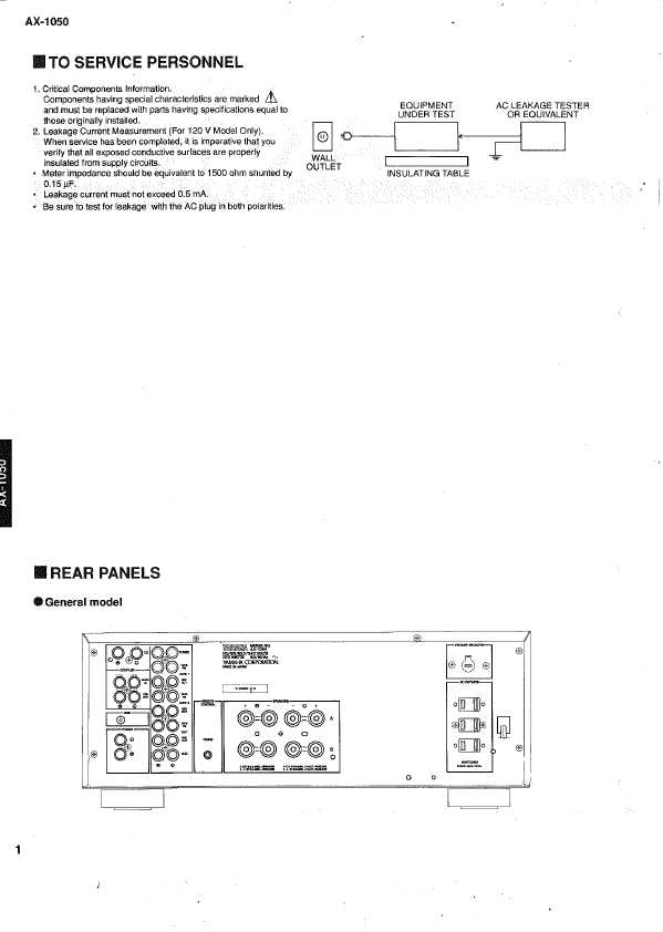 Сервисная инструкция Yamaha AX-1050