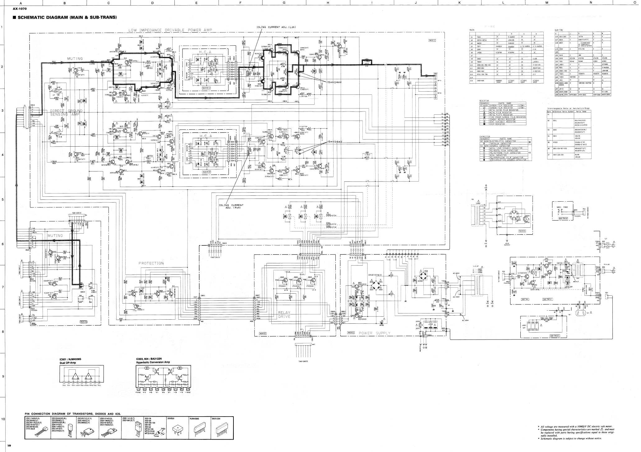 Сервисная инструкция Yamaha AX-1070, SCH