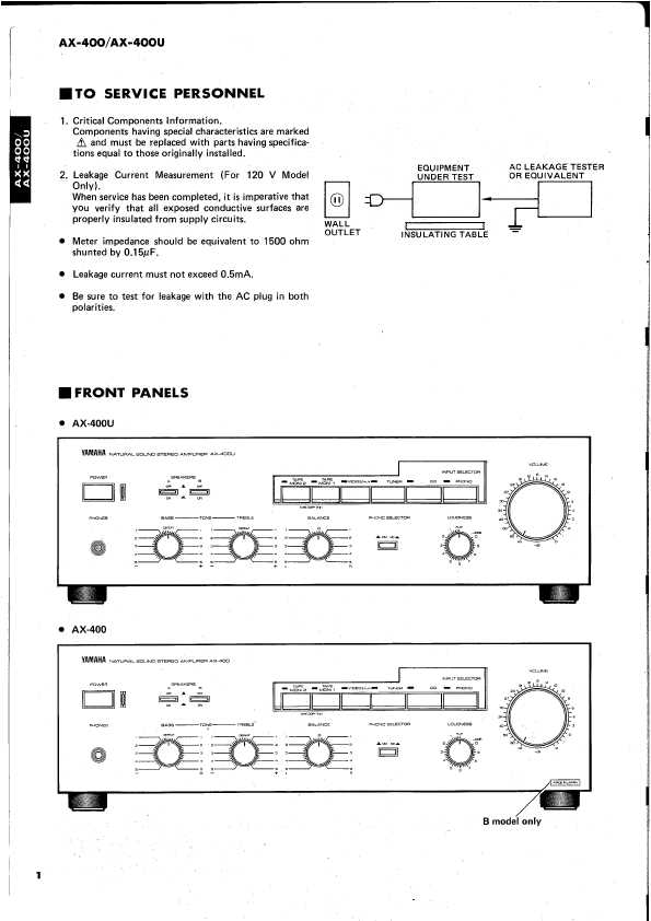 Сервисная инструкция Yamaha AX-400