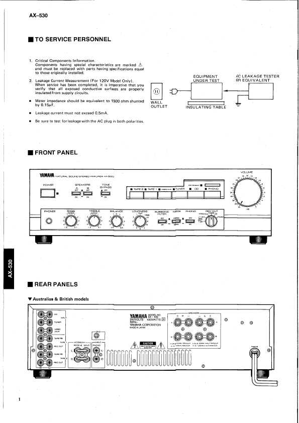 Сервисная инструкция Yamaha AX-530