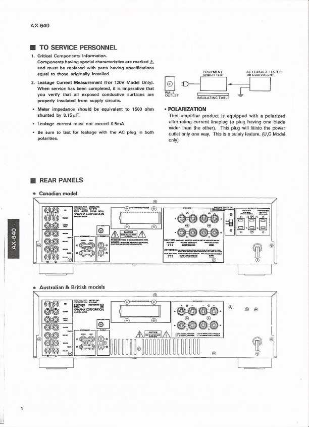 Сервисная инструкция Yamaha AX-640