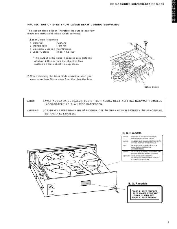 Сервисная инструкция Yamaha CDC-506, CDC-585