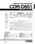 Сервисная инструкция Yamaha CDR-D651