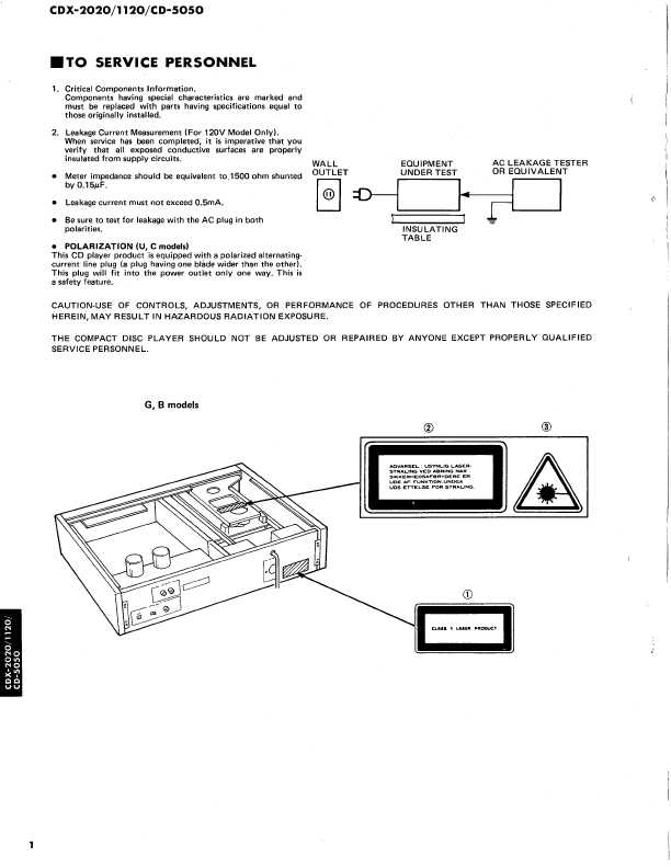 Сервисная инструкция Yamaha CDX-1120, CDX-2020