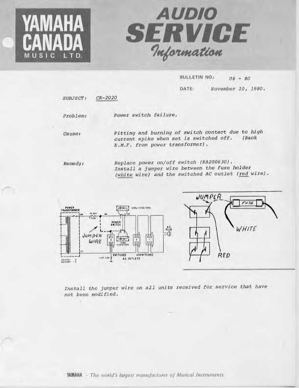 Сервисная инструкция Yamaha CR-2020 (schematic)